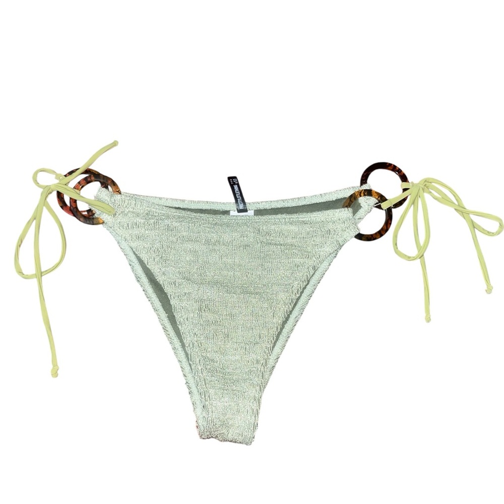 PrettyLittleThing Avacado green bikini tie bottoms